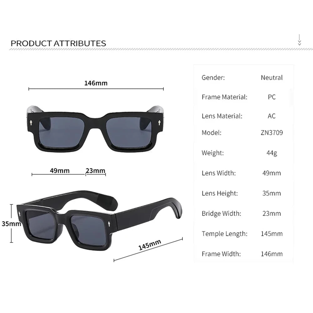 Chad Retro Square Sunglasses